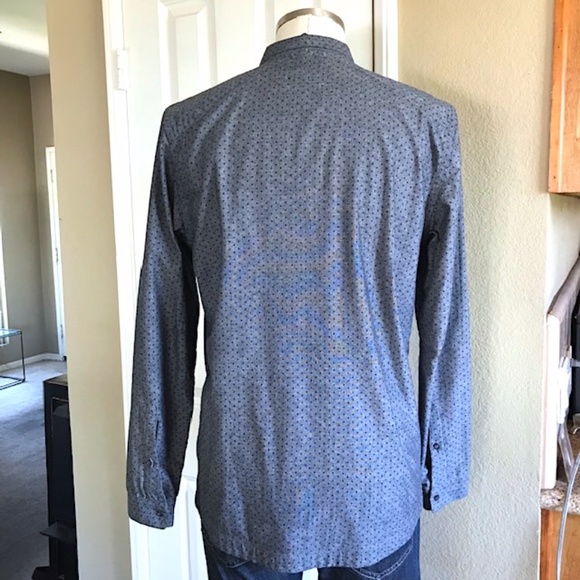 Ch. Dot Print Cotton Chambray L/S Button Up NWOT/L - Picture 7 of 10